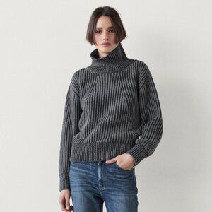 Massimo Dutti High Neck Knit Wool Sweater
